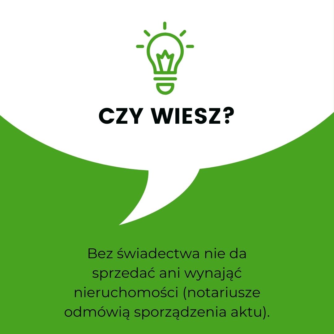 Świadectwo charakterystyki energetycznej Ostrołęka dokument do notariusza