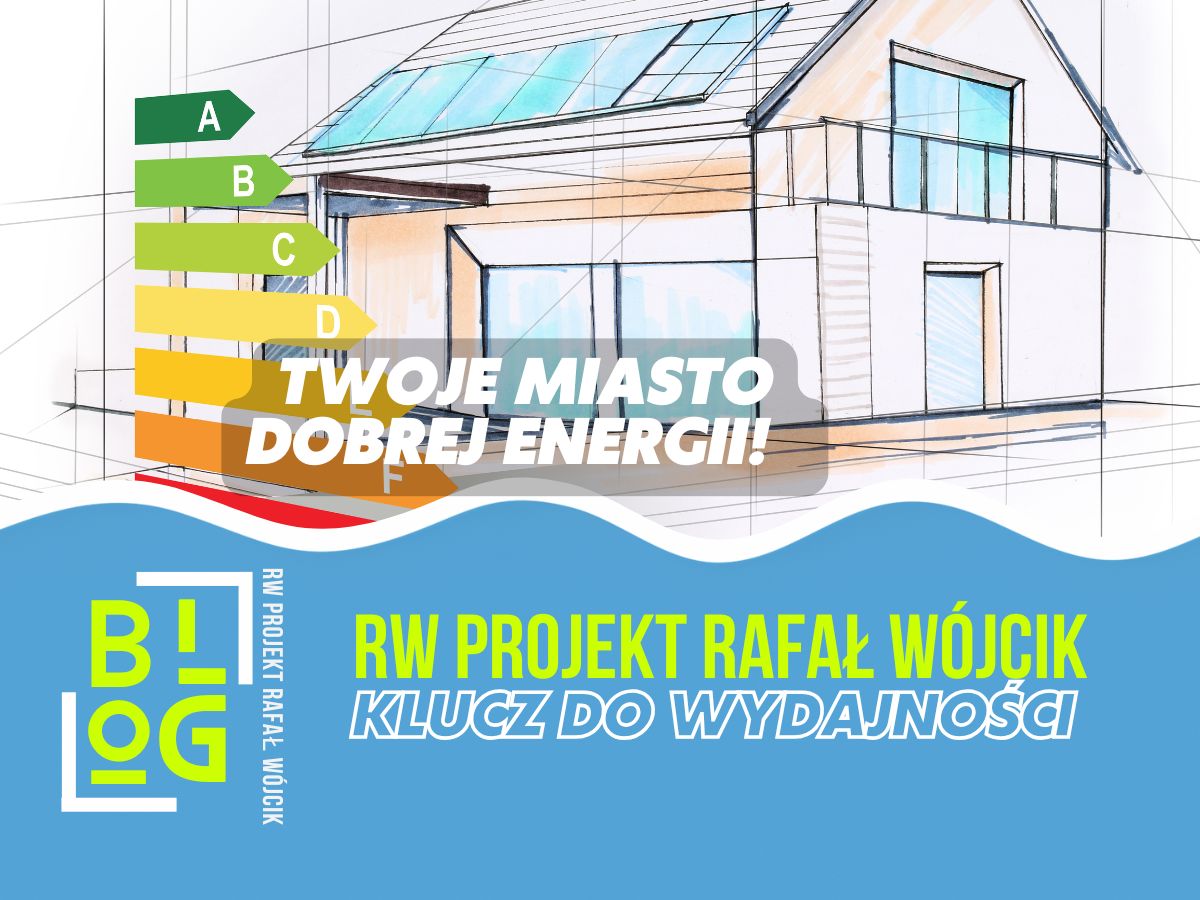 Świadectwo energetyczne Tychy – ilustracja domu z kategoriami energetycznymi.