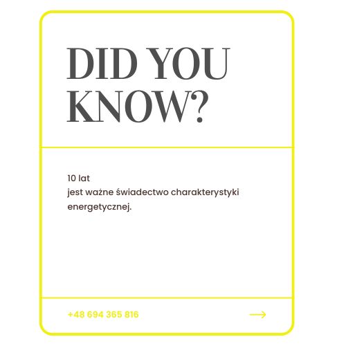 Nowoczesny dokument świadectwa charakterystyki energetycznej dla domu w Mielcu – ocena zużycia energii i klasy efektywności budynku.